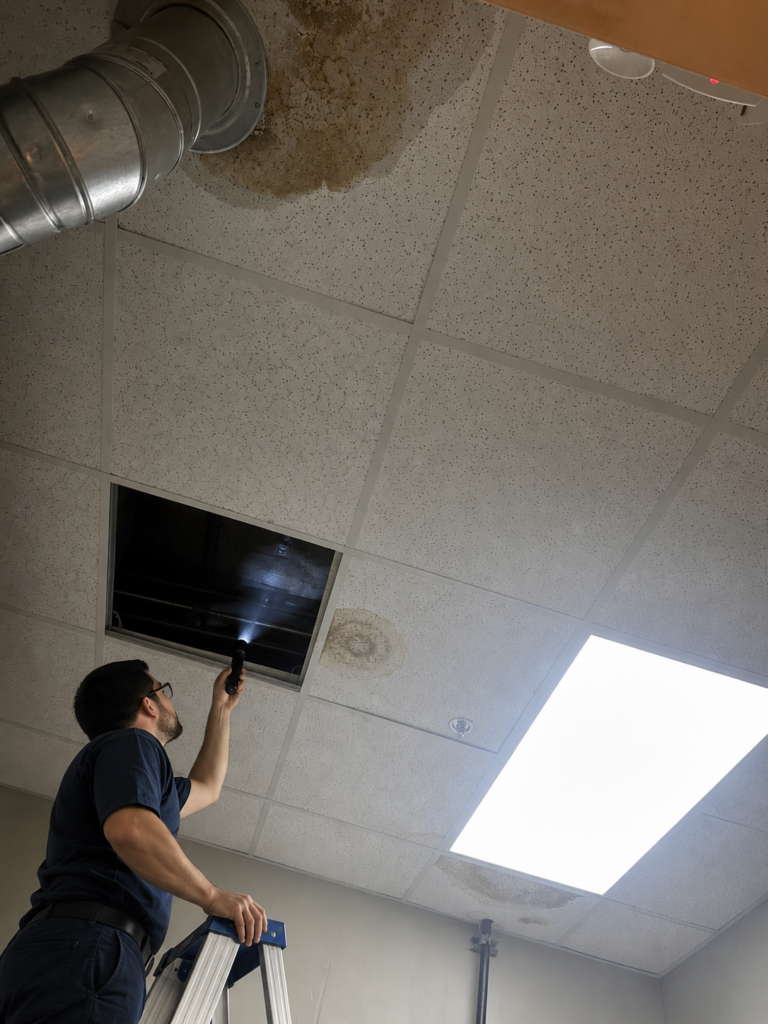 Find and fix Commercial Roof Leak